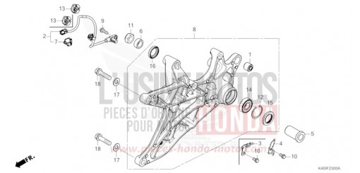SIDE COVER NX250P de 1993